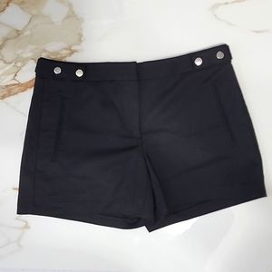Zara Basic Black Short with zipper and snap buttons - M